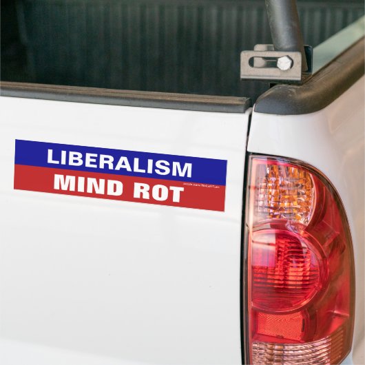 Het liberalisme is verdorven bumpersticker (Op Truck)