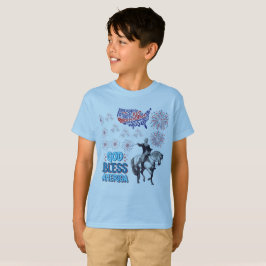 Het Liberty Lights Show licht lichtblauw T-shirt