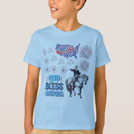 Het Liberty Lights Show licht lichtblauw T-shirt