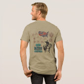 Het Liberty Lights Show olijfolie Tri-Blend Shirt (Voorkant)