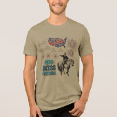 Het Liberty Lights Show olijfolie Tri-Blend Shirt (Voorkant)