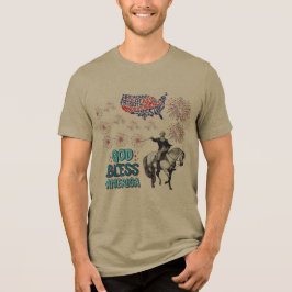 Het Liberty Lights Show olijfolie Tri-Blend Shirt