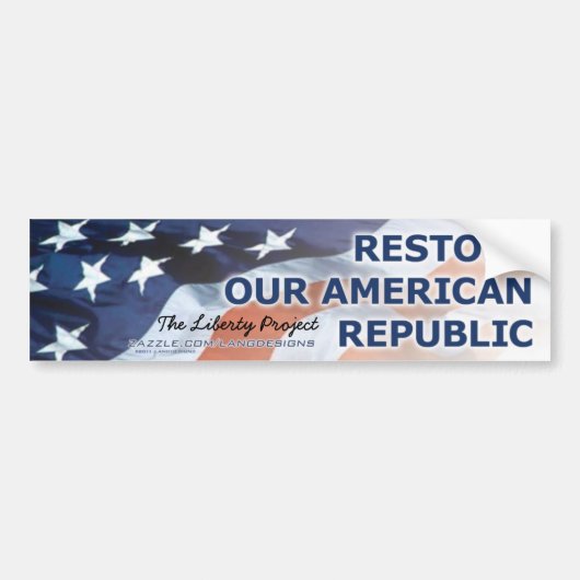 Het liberty-project - herstel onze Amerikaanse rep Bumpersticker (Voorkant)
