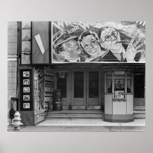 Het Liberty Theatre, 1935. Oude foto Poster (Voorkant)