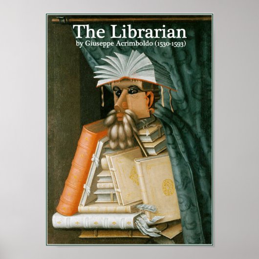 Het Librarian - 500 jaar oude kunstwerk van Acromb Poster (Voorkant)