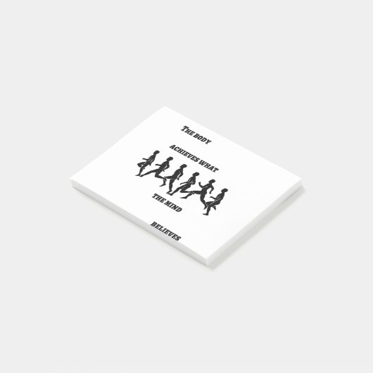 Het lichaam bereikt wat de geest gelooft post-it® notes (Schuin)