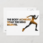 Het LICHAAM bereikt wat de MIND goud gelooft Briefkaart (Voorkant / Achterkant)