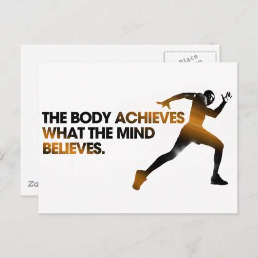 Het LICHAAM bereikt wat de MIND goud gelooft Briefkaart (Voorkant / Achterkant)