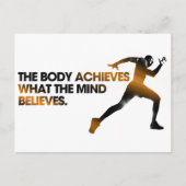 Het LICHAAM bereikt wat de MIND goud gelooft Briefkaart (Voorkant)