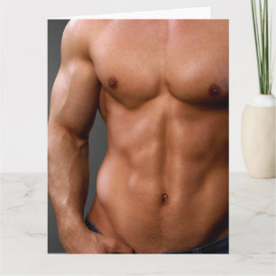Het lichaam Mooie Hot Guy Groetjes Kaart