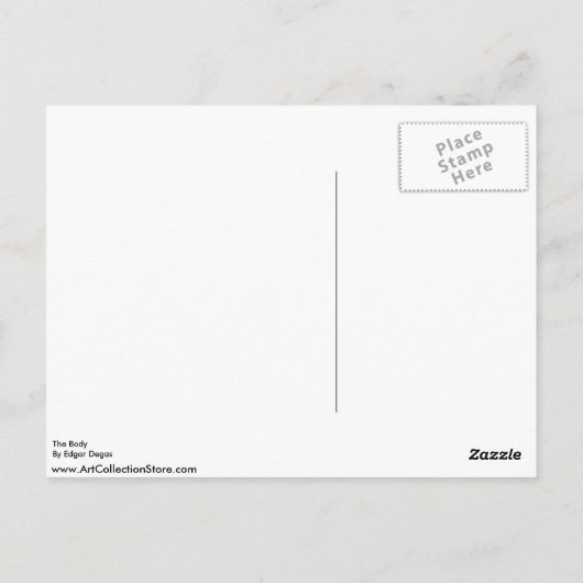 Het lichaam van Edgar Degas Briefkaart (Achterkant)