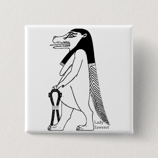 Het lichaam van een godin: vierkante button 5,1 cm (Voorkant)