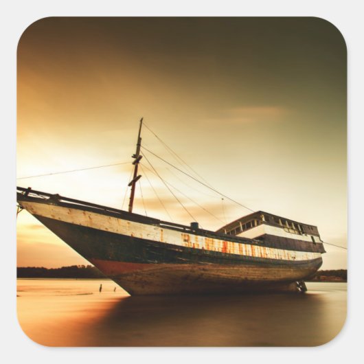 Het lichaam van het oude schip | Bali, Indonesië Vierkante Sticker (Voorkant)