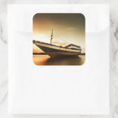 Het lichaam van het oude schip | Bali, Indonesië Vierkante Sticker (Tas)