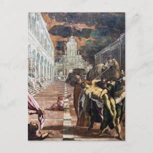Het lichaam van Marcus naar Venetië door Jacopo Ti Briefkaart