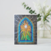 Het Licht 3 Gebrandschilderd Glas Kerk Briefkaart (Staand voorkant)