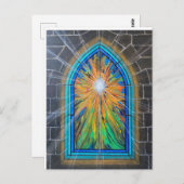 Het Licht 3 Gebrandschilderd Glas Kerk Briefkaart (Voorkant / Achterkant)