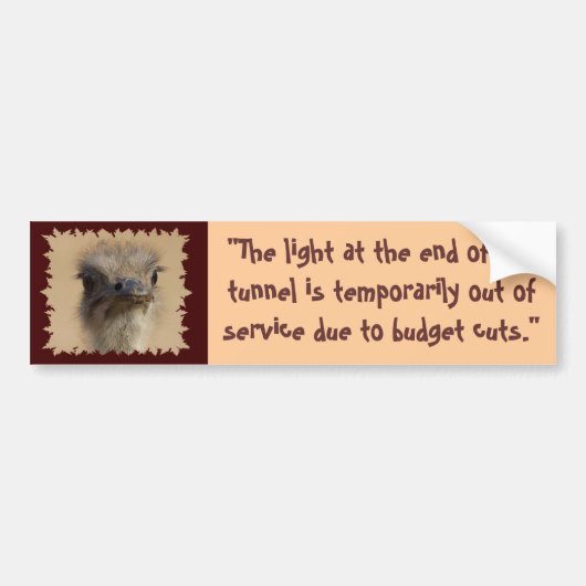 Het licht aan het eind, "Het licht aan het eind va Bumpersticker (Voorkant)