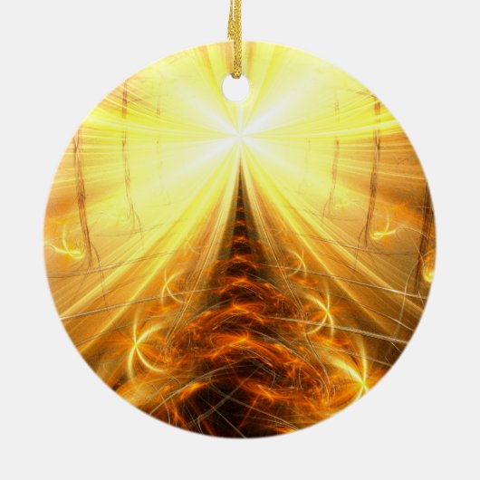 Het licht aan het eind van de tunnel keramisch ornament (Achterkant)