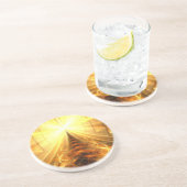 Het licht aan het eind van de tunnel zandsteen onderzetter (Zijkant)