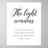 Het licht blijft de moderne herdenkingsdag poster (Voorkant)