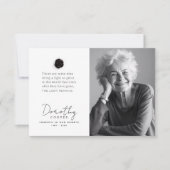 Het licht blijft | Gedenkteken Roos Custom Photo Bedankkaart (Voorkant)