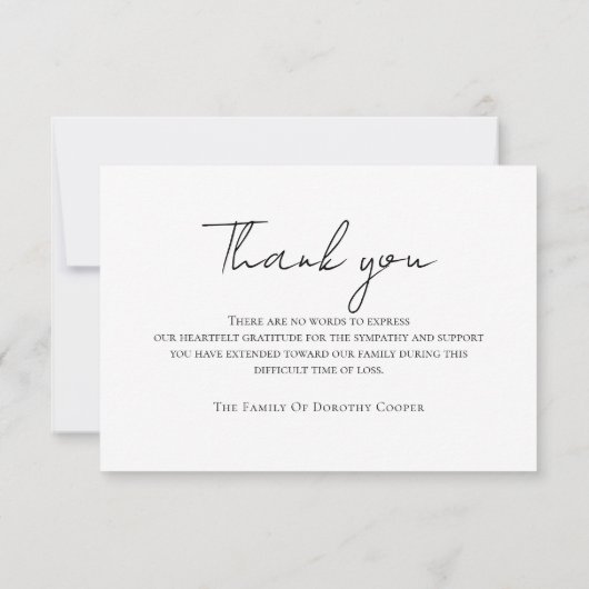 Het licht blijft | Gedenkteken Roos Custom Photo Bedankkaart (Achterkant)