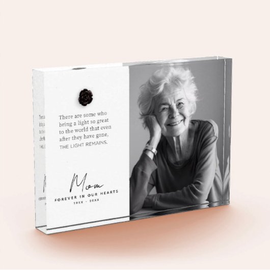 Het licht blijft | Gedenkteken Roos Custom Photo Fotoblokken