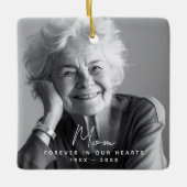 Het licht blijft | Gedenkteken Roos Custom Photo Keramisch Ornament (Voorkant)