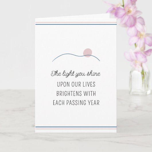 Het licht dat je schijnt Motivatie Verjaardag Kaart (Orchidee)