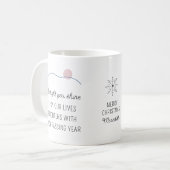 Het licht dat je schijnt Vrolijk Kerstfeest Koffiemok (Voorkant links)