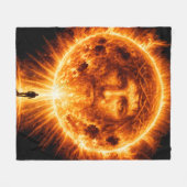Het Licht. De Zoon. Fleece Deken (Voorkant (Horizontaal))