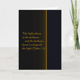 Het licht glanst in de Duisternis Feestdagen Kaart