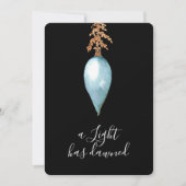 Het licht heeft de Waterverf kerstdagen aangestoke Feestdagenkaart (Voorkant)