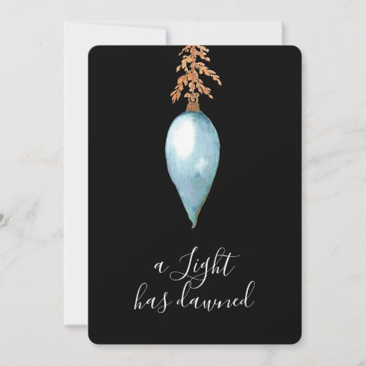 Het licht heeft de Waterverf kerstdagen aangestoke Feestdagenkaart (Voorkant)