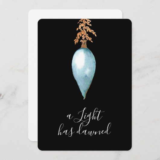 Het licht heeft de Waterverf kerstdagen aangestoke Feestdagenkaart (Voorkant / Achterkant)