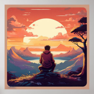 Het licht in het donker: een retro-reflectie poster