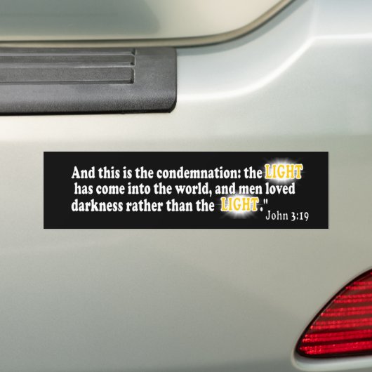 Het licht is gekomen bumpersticker (Op auto)