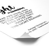 Het licht is nog steeds een begrafenismonument foto afdruk (Hoek)