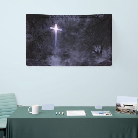 Het licht komt uit een banner (Beurs)