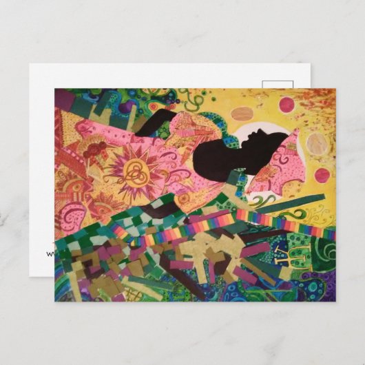 Het licht op het Briefkaart van de wereld (Voorkant / Achterkant)