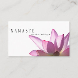 Het licht | Roze Lotus Flower on White © Visitekaartje
