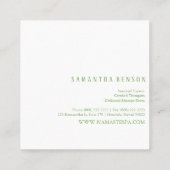 © Het Licht | Roze Lotus Vierkante Visitekaartje (Achterkant)