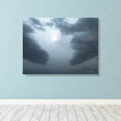 "Het licht schijnt in de duisternis" Canvas Afdruk (Insitu (Houten vloer))