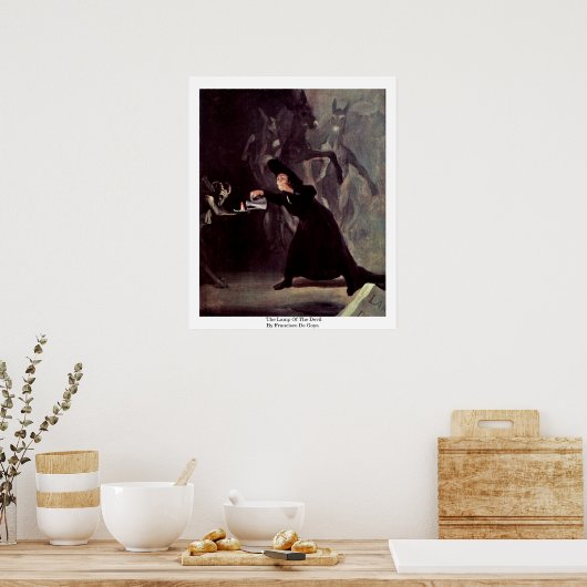 Het licht van de duivel van Francisco de Goya Poster (Keuken)