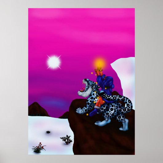 Het licht van de kerstfantasie van de Hoop schilde Poster (Voorkant)