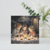 Het licht van de Kerstvreugde verspreiden Feestdagenkaart (Staand voorkant)