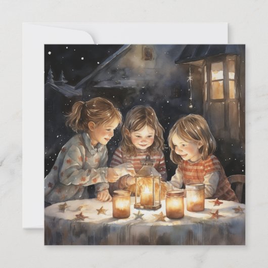 Het licht van de Kerstvreugde verspreiden Feestdagenkaart (Voorkant)