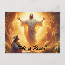 Het Licht van de Opstanding: Jezus Christus Staat  Feestdagenkaart