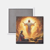 Het Licht van de Opstanding: Jezus Christus Staat  Magneet (Voorkant / Achterkant)